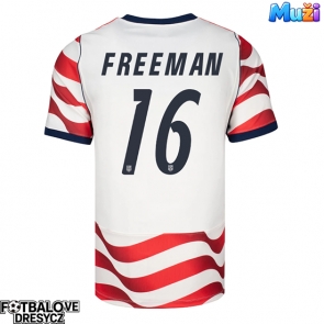 Spojené státy Alex Freeman #16 Domácí Dres MS 2026 Krátký Rukáv